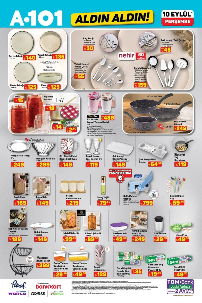 A101 aktüel katalog 10 Eylül