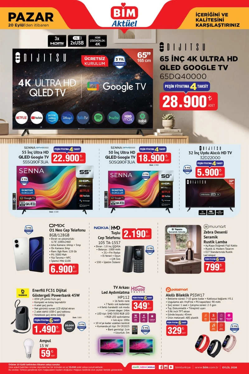 Bim aktüel katalog 20 Eylül indirim