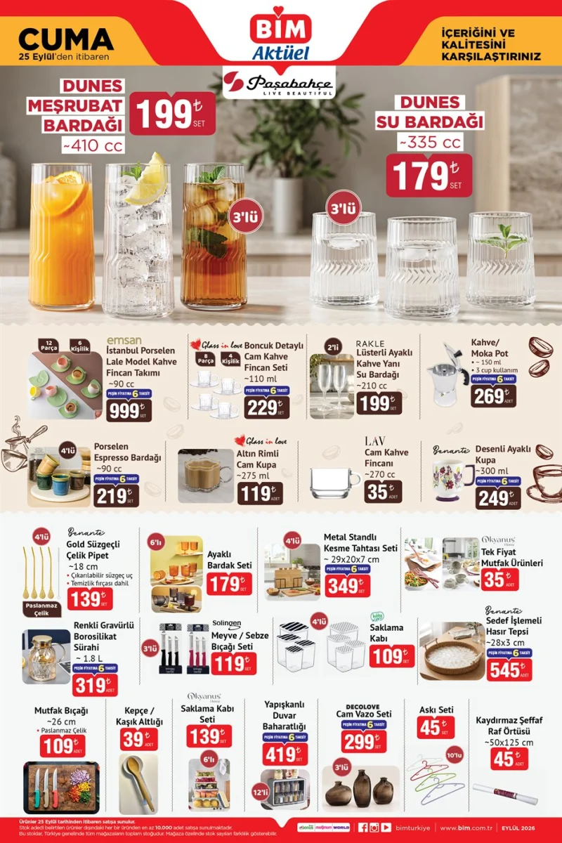 Bim haftanın aktüeli 25 Eylül aktüel katalog