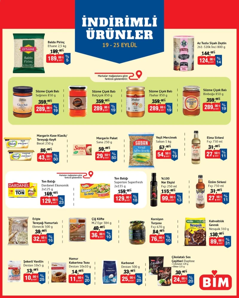 Bim aktüel katalog 19 Eylül