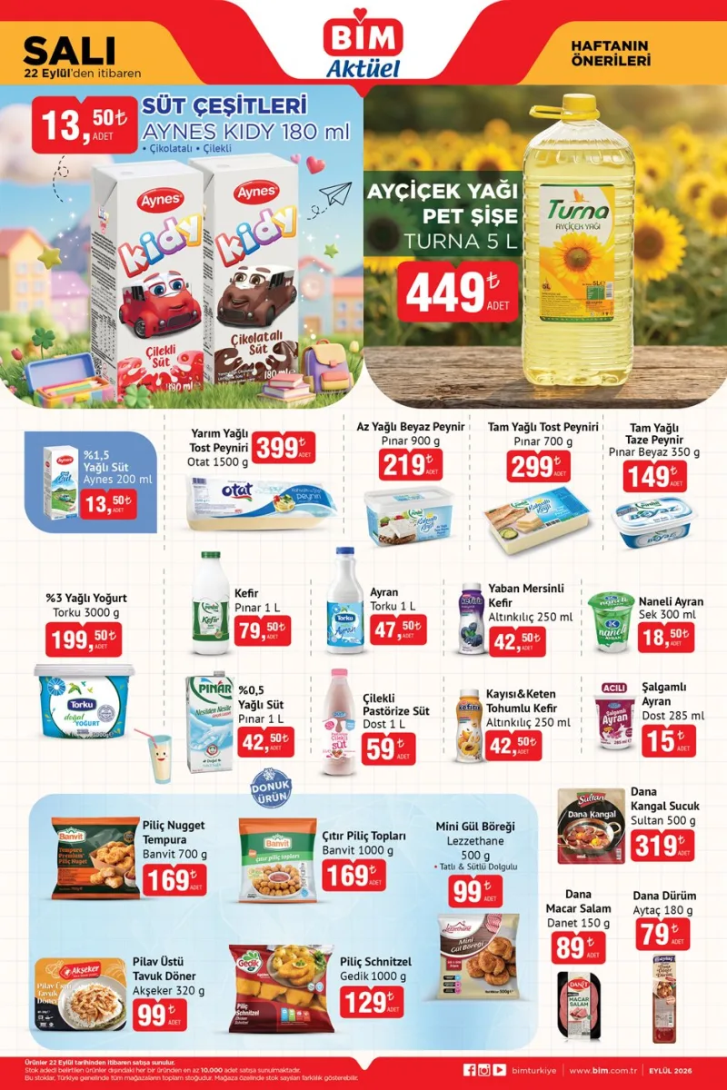 Bim aktüel katalog 22 Eylül
