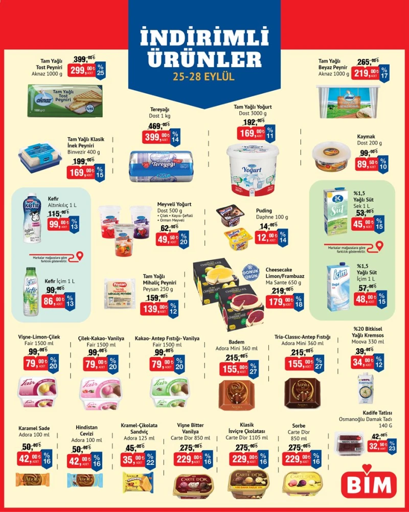Bim broşür 25 Eylül aktüel katalog