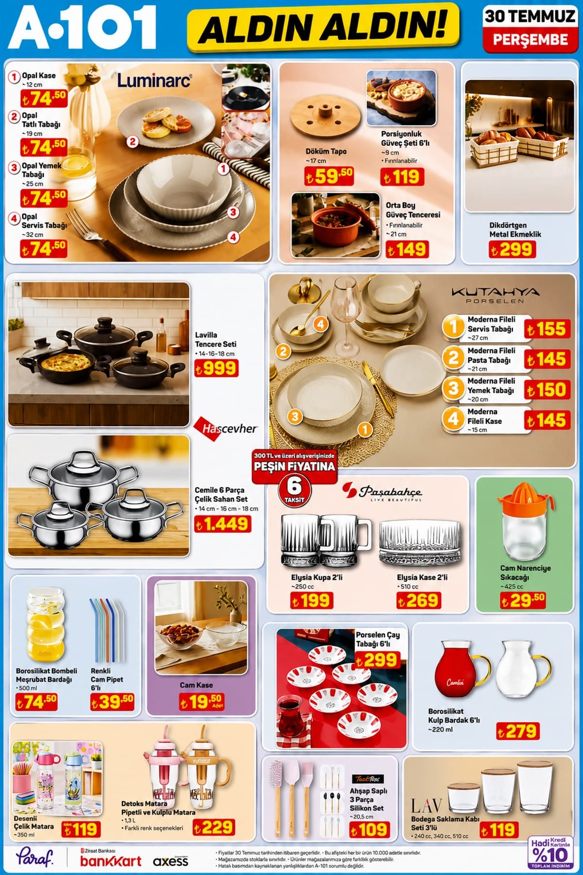 A101 aktüel katalog 30 Temmuz