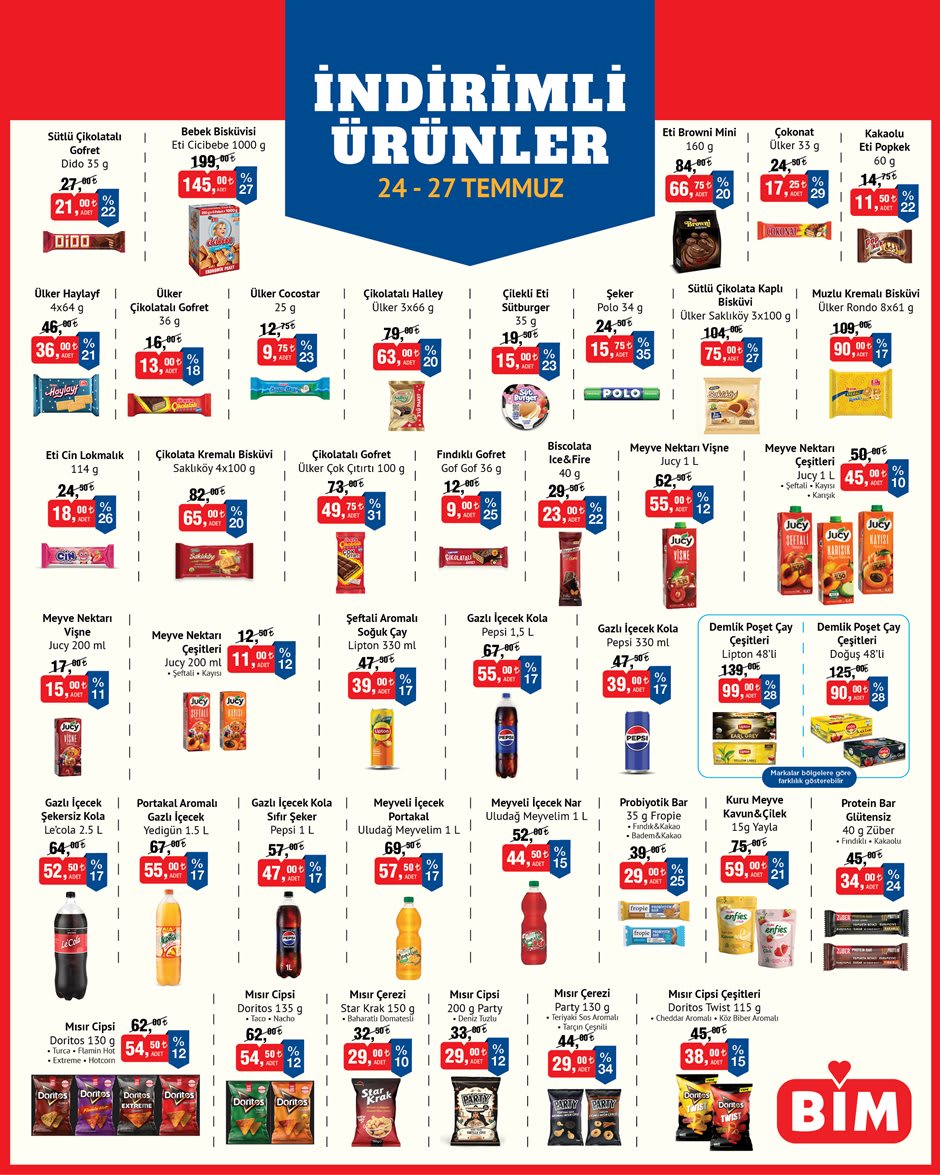 Bim 24 Temmuz aktüel katalog fırsatları