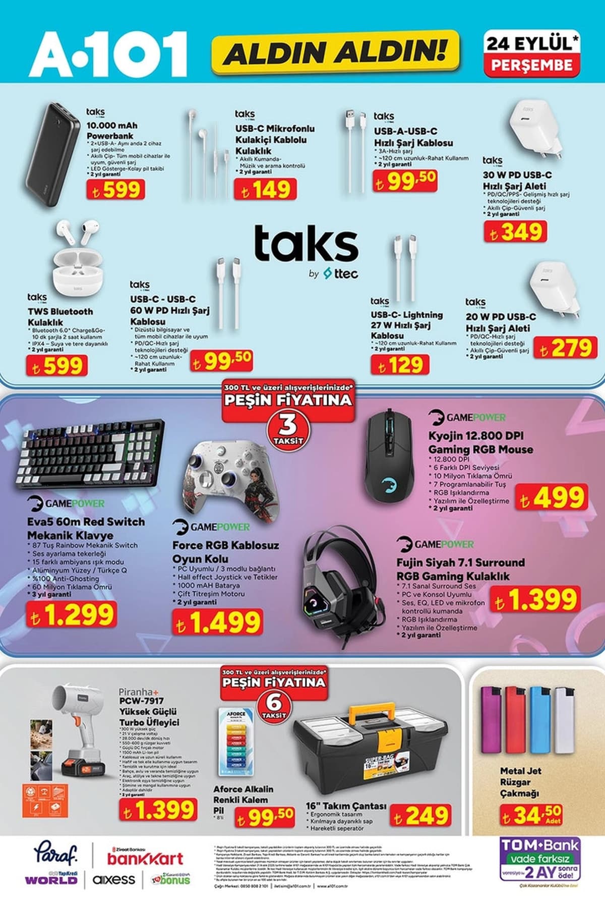 A101 aktüel katalog 24 Eylül