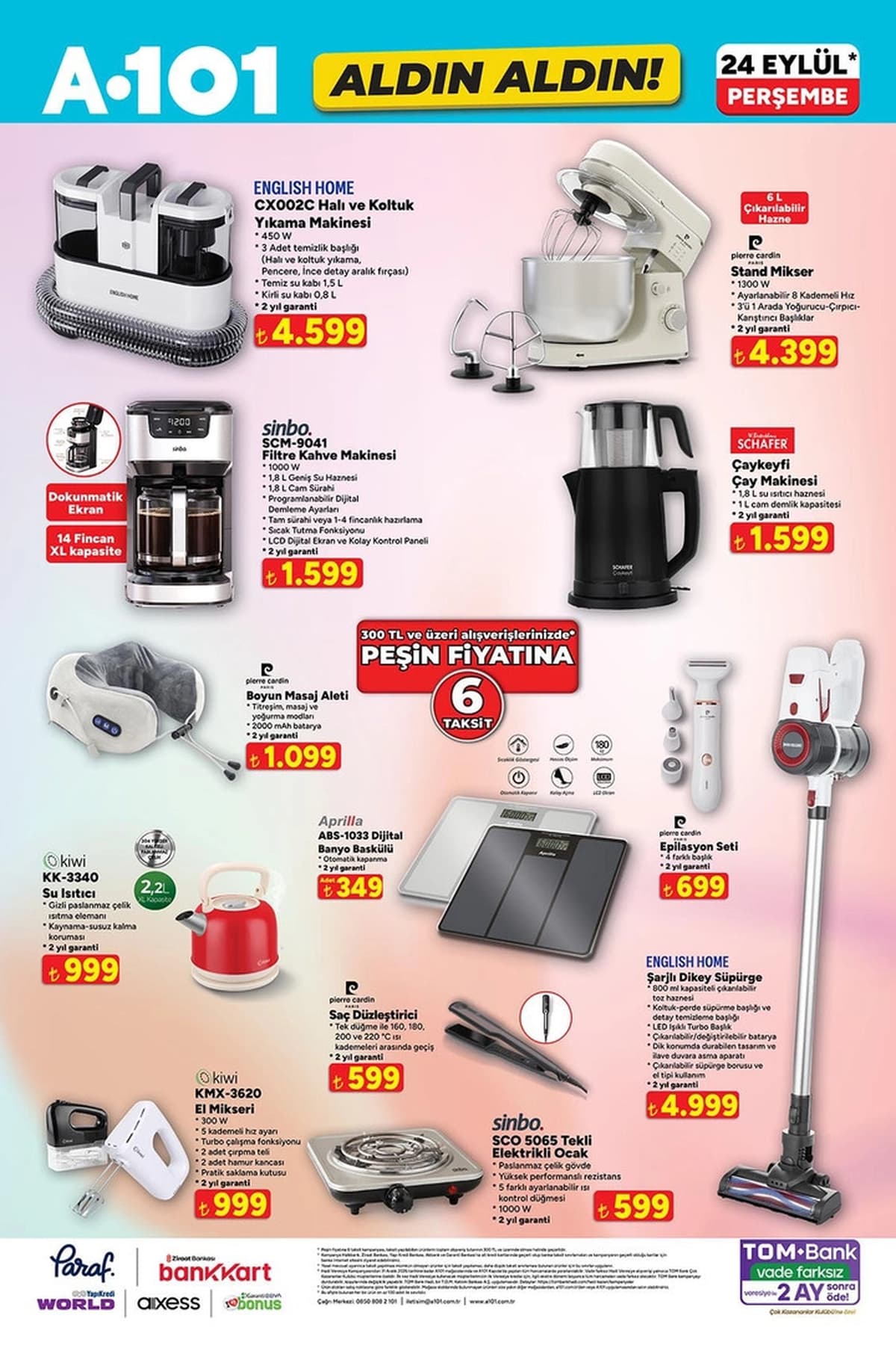 A101 aktüel katalog 24 Eylül