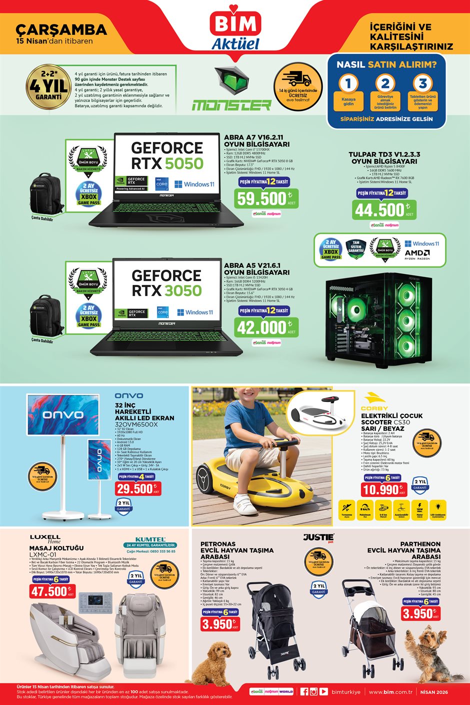 Bi̇m aktüel katalog 15 Nisan indirimleri