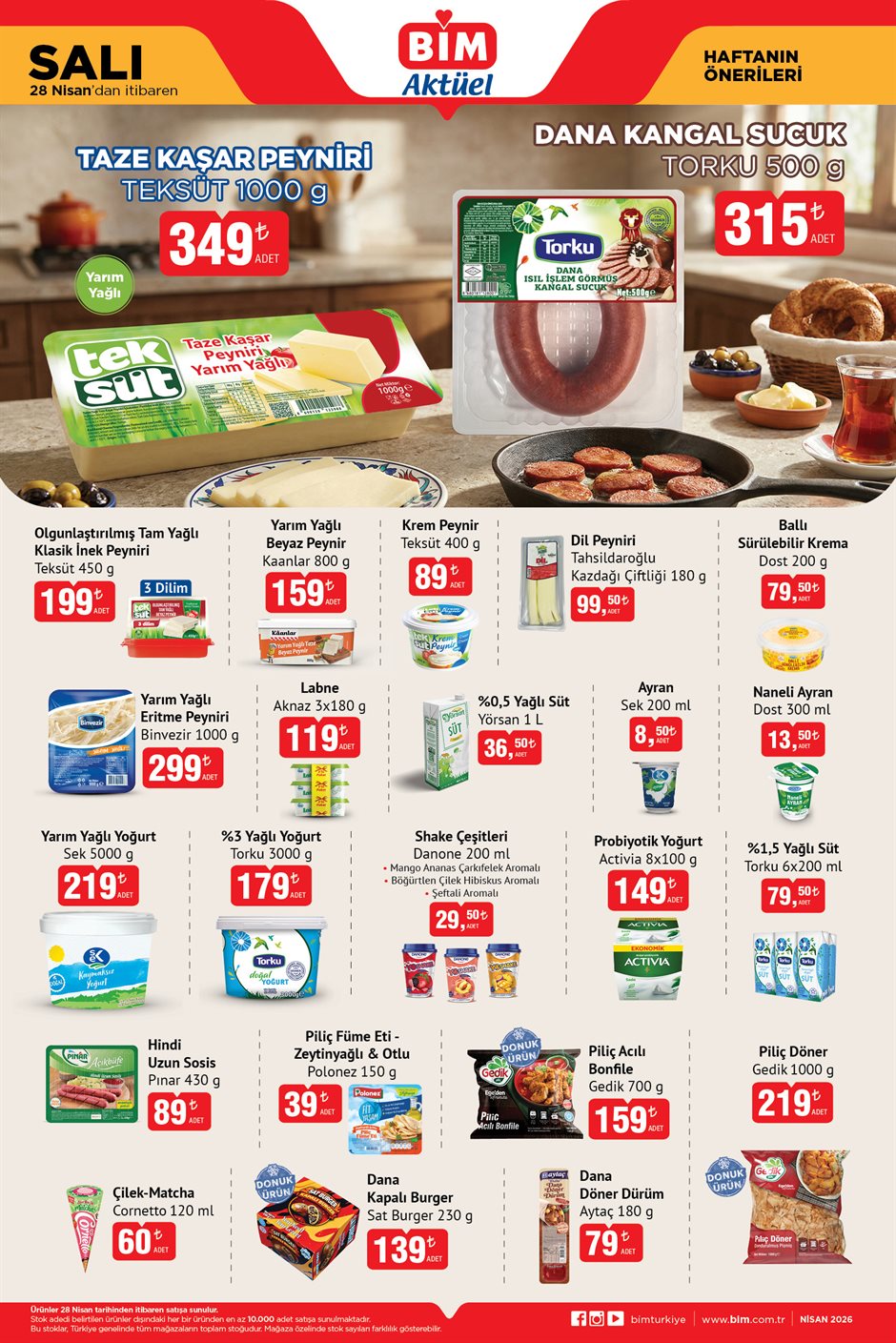 Bi̇m aktüel katalog 28 Nisan indirimleri