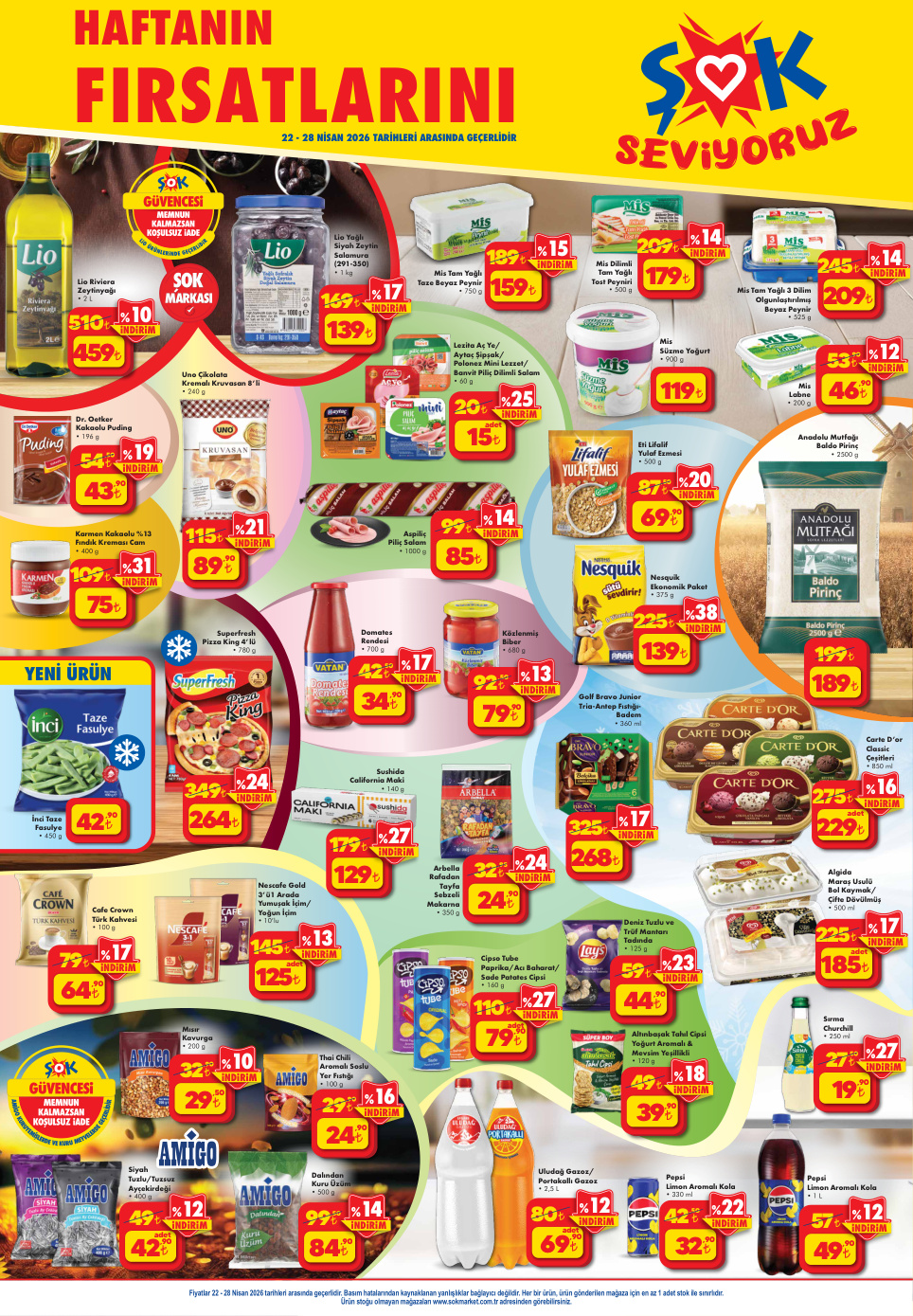 Şok aktüel katalog 22 Nisan indirimleri Şok aktüel katalog 22 Nisan indirimleri