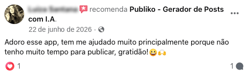 Recomendação no Facebook