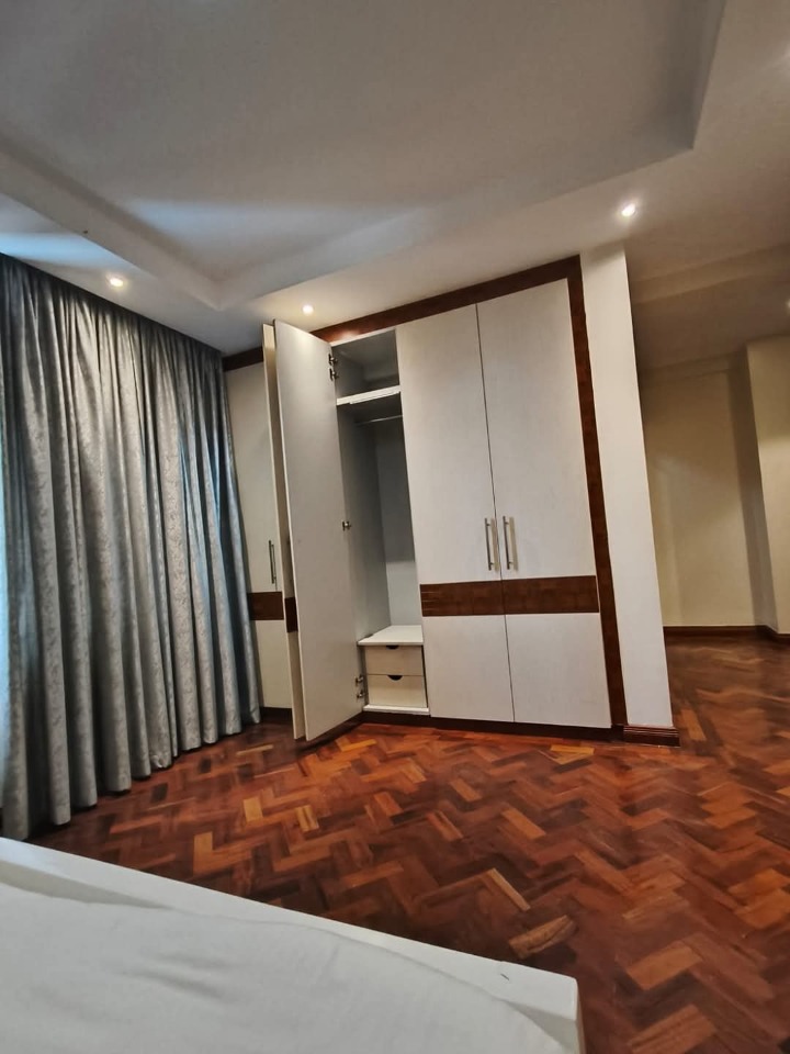 3 bedroom furnished apartment for rent in Riverside, Westlands-350k