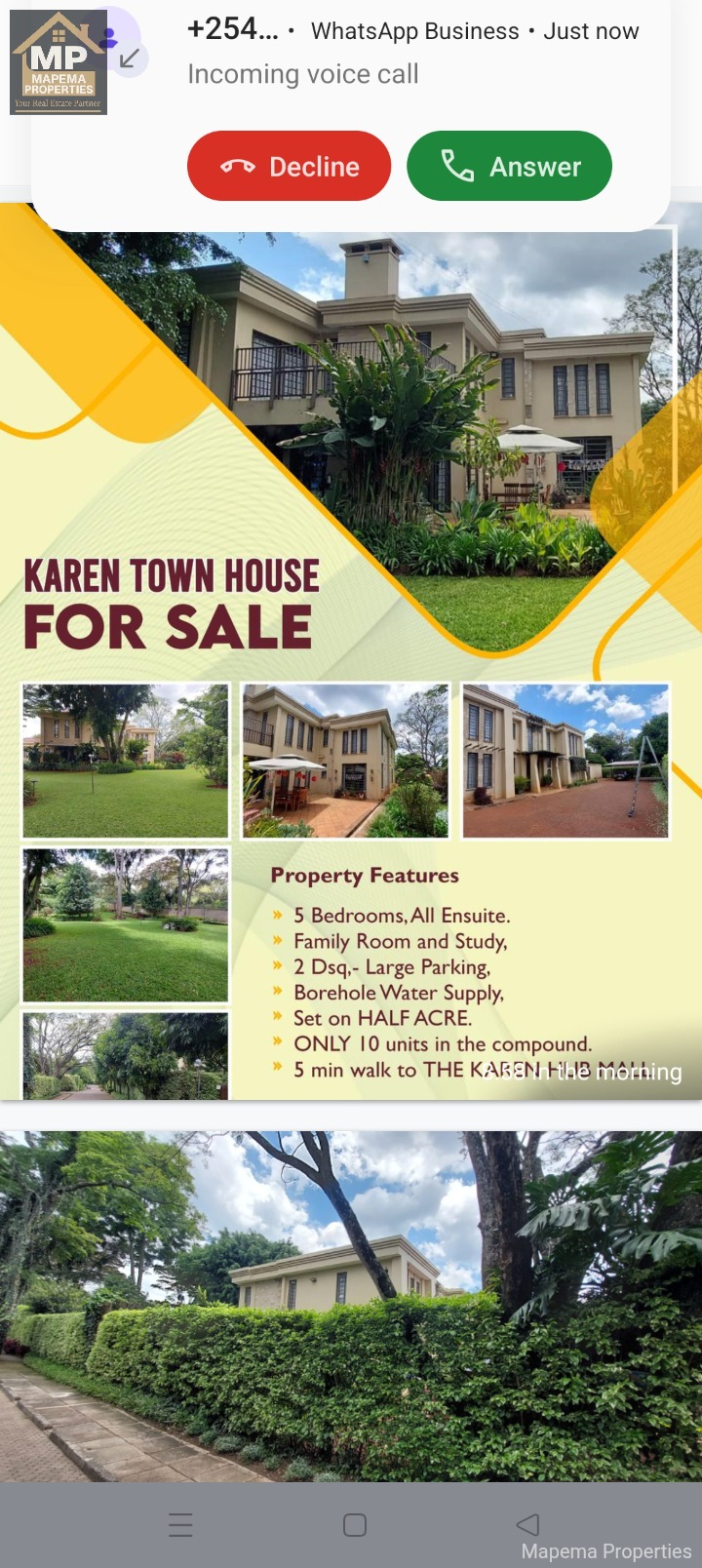 Elegant 5-Bedroom Townhouse for Sale on Nandi Road, Karen | Mapema Luxury Homes