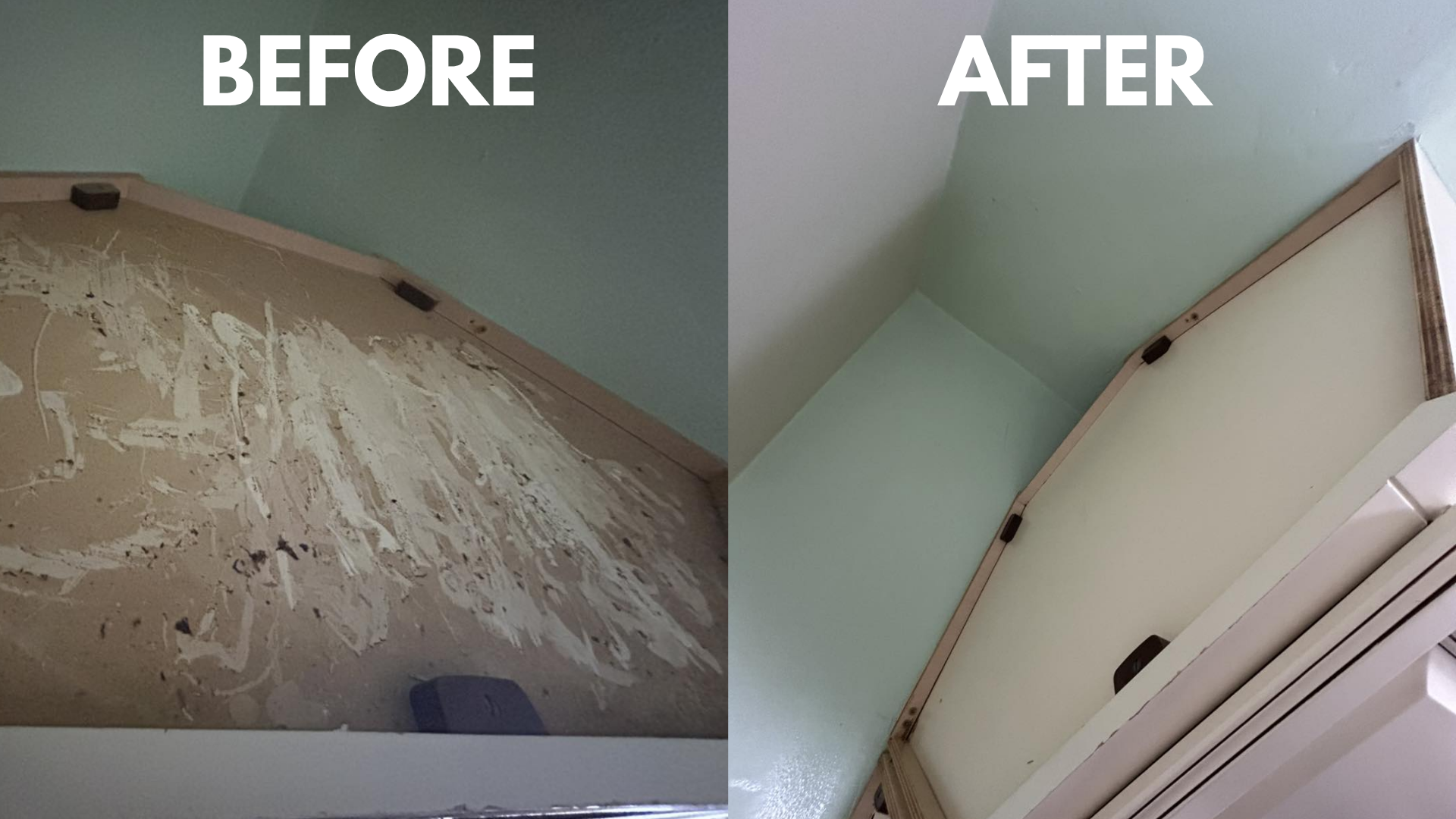 Before & After - Top of Cabinet