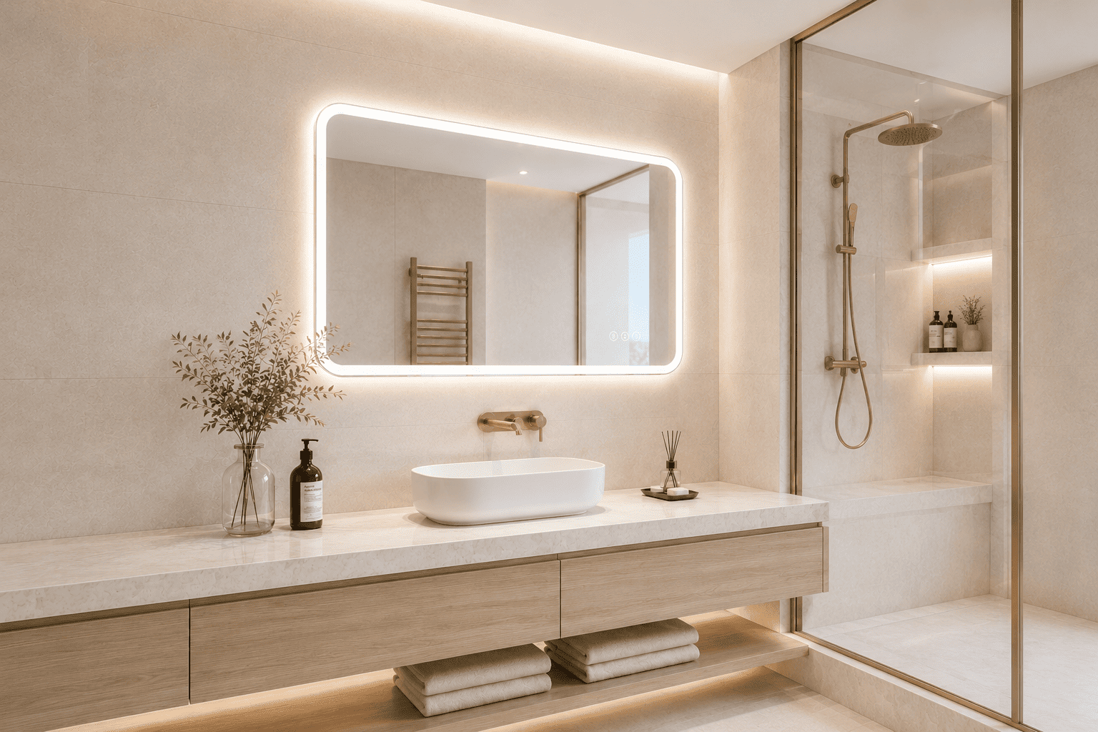 hotel bathroom mirror