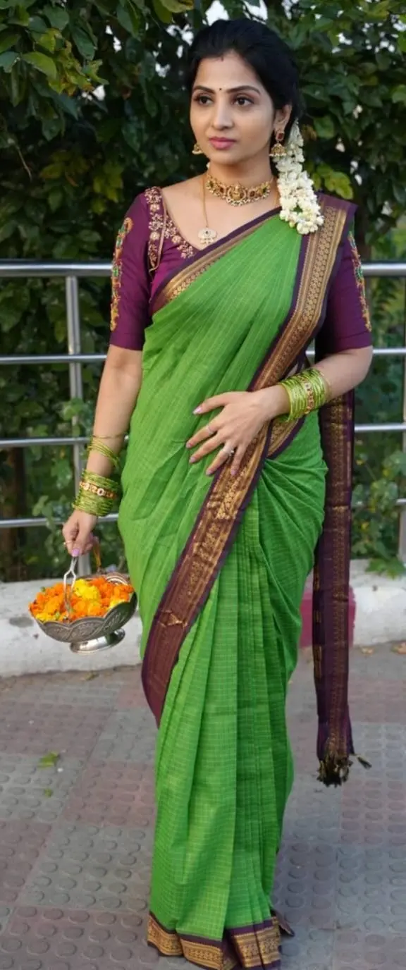 Checked Kalyani cotton