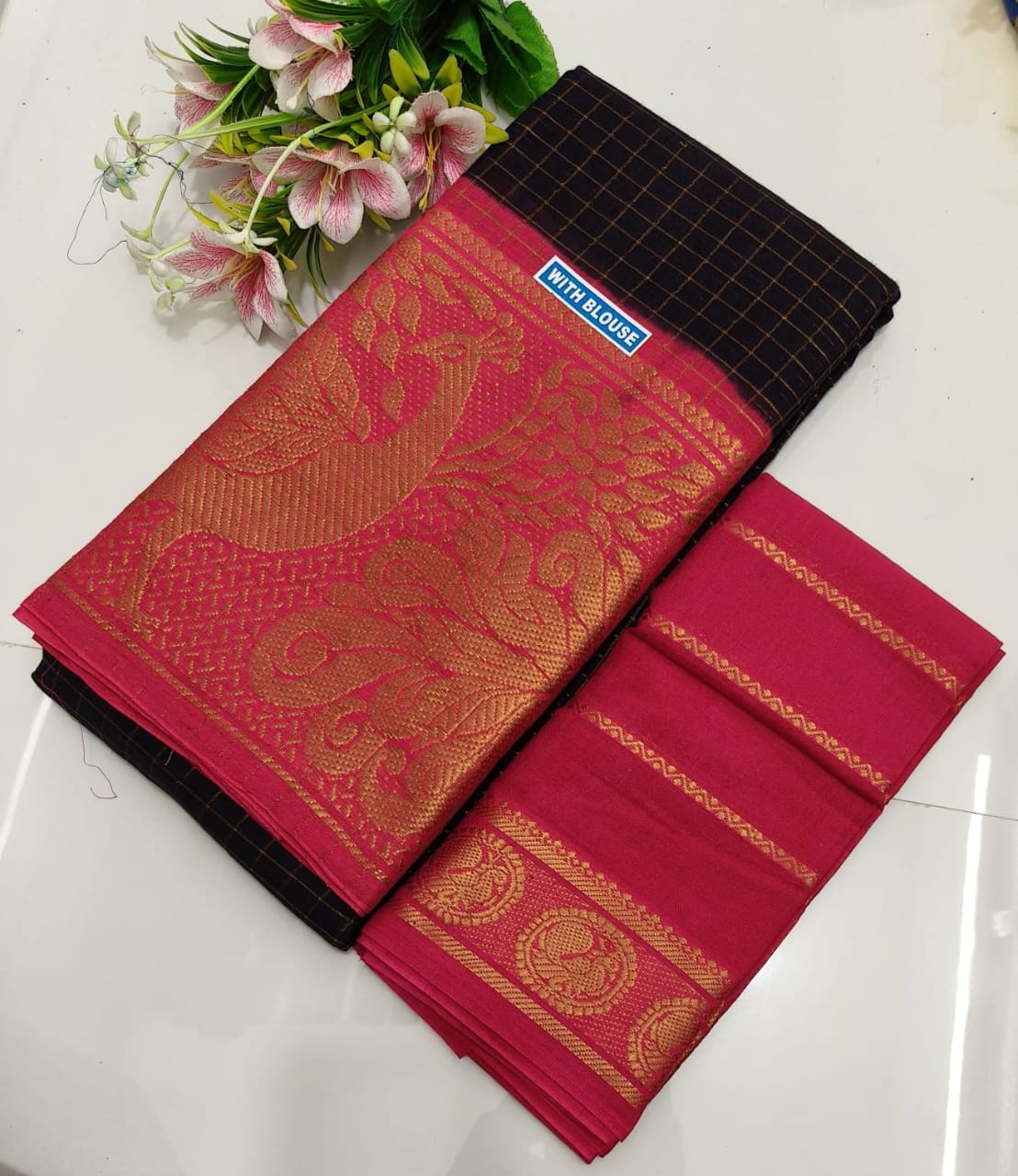 Kanchi cotton sungudi saree