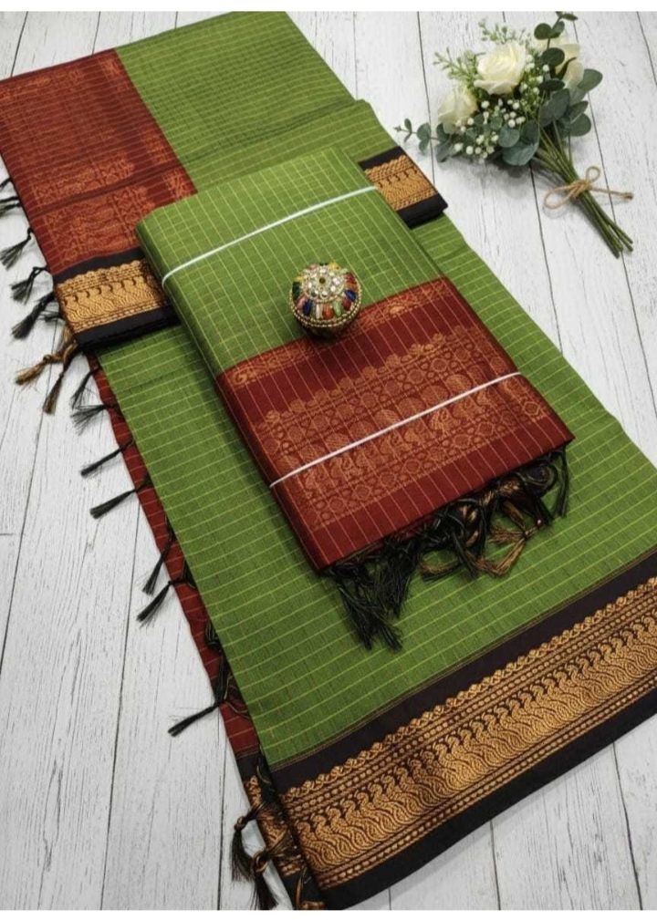 Checked Kalyani cotton 