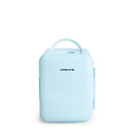CREATE / FRIDGE MINI BOX - Mini frigorífico para cosméticos azul pastel | Función frío y calor | 4L | 48W | Diseño retro y portátil