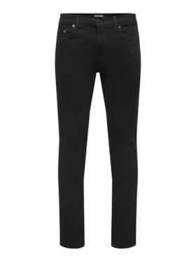 Only & Sons Slim Fit Jeans Onsloom Mid Rise - Slim Fit Jeans Negro Denim (Talla 36/34)