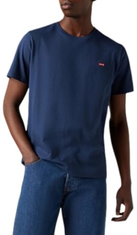 Levi's SS Original Housemark Tee - Camiseta de Algodón Patch Dress Blues - L para Hombre