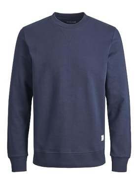 Jack & Jones JJEBASIC Sudadera Crew Neck Marino - Hombre M