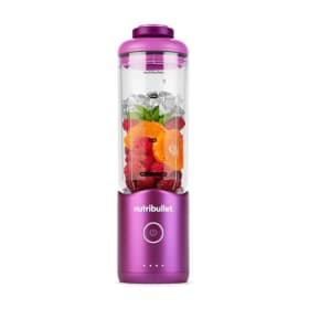 Nutribullet Flex 590ml - Batidora Portátil para Smoothies con Tapa con Boquilla y Asa, Picadora, Tritura Hielo y Frutas Congeladas, USB-C, Vaso sin BPA, Fácil de Limpiar - Violeta (NBP013VT)