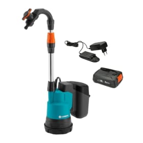 Gardena Bomba de Depósito de Agua de Lluvia con Batería 2000/2 18V P4A - Alto Caudal y Presión Ajustable