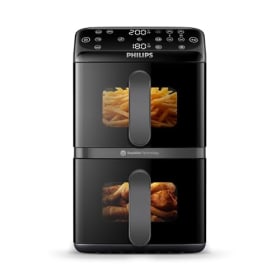 Philips Airfryer Serie 4000 Doble Cesta Vertical 10L – Freidora sin Aceite con Tecnología RapidAir y Revestimiento Cerámico (NA460/00)