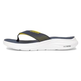 Skechers Sandalia de Espuma Vapor SaytoVAPOR para Hombre - Navy KPU Yellow Trim - Talla 42 EU