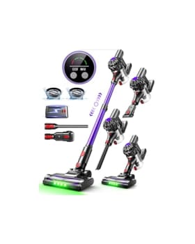 Slivamo S16 Aspiradora sin Cable 50kPa/600W - Aspiradora de Mano Ligera con Luz LED para Pelo de Mascota y Suelos Duros (Violeta)