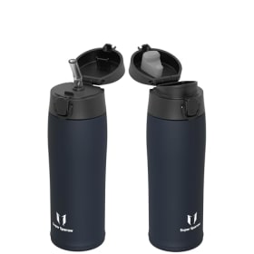 Super Sparrow Botella de Agua de Acero Inoxidable 500ml - Termo sin BPA - Ideal para Niños y Adultos - 2 Tapas Incluidas (Pajita y Boquilla)