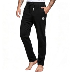 ZOXOZ Pantalón Chándal Hombre Deportivos - Pantalones Casuales Holgados Rectos Jogger con Bolsillos Negro M