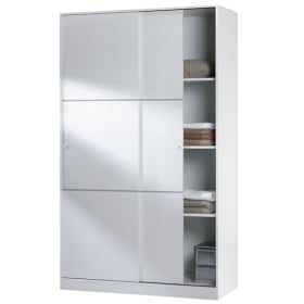 Armario 2 Puertas Correderas 200x120x50 cm Blanco