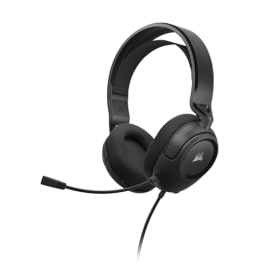 Corsair HS35 v2 - Auriculares Gaming con Cable para PC, Consolas y Móvil - Micrófono Flexible Omnidireccional - Conectividad 3.5mm Universal - Negro