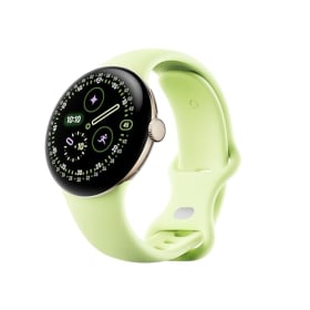 Google Pixel Watch 4 (41 mm) - Smartwatch Android con Seguimiento del Estado Físico, Ayuda de Gemini y LTE - Caja de Aluminio en Oro Champagne - Correa Deportiva en Verde Lima