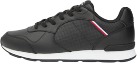 Tommy Hilfiger Runner Icon Leather FM0FM05740 - Tenis Bajos para Hombre, Black, 40 EU