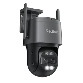 Reolink 4K Wi-Fi 6 PTZ Cámara Vigilancia WiFi Exterior con Doble Lente, Zoom Híbrido 6X, Detección Inteligente y Visión Nocturna en Color - TrackMix WiFi Gris