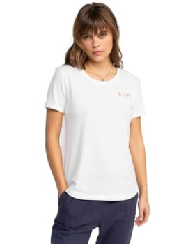 Roxy Stdaze SS Tee - Camiseta de Manga Corta para Mujer, Talla M, Color Snow White