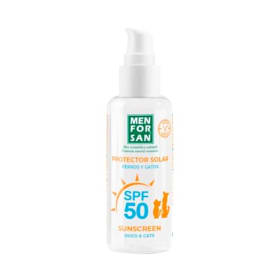 MENFORSAN Protector Solar Factor 50 para Perros y Gatos - 60ml | Hidratación y Protección UV | Resistente al Agua