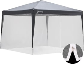 Sekey Mosquitera para Carpa 3 x 3 m - Protección contra insectos con cremallera y velcro - Ideal para cenadores y carpas