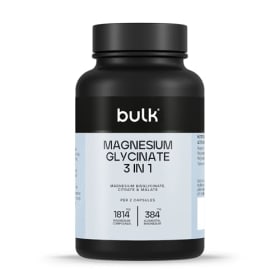 Bulk Magnesio 3 en 1 Complex | 900mg de alta absorción | Suplemento de magnesio triple fuerza con bisglicinato, citrato y malato