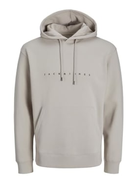 JACK & JONES Jjestar Jj Sweat Hood Noos - Sudadera con Capucha Hombre en Moonbeam