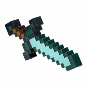 Luz Espada de Diamante Minecraft - Oficial, 3 Modos Dinámicos con Reacción al Sonido, Decoración para Sala de Juegos y Coleccionable (USB/Batería)