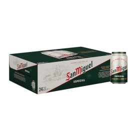San Miguel Especial Lager - Pack 24 Latas x 33cl | Cerveza Premium Española | 5.4% Vol. | Sabor Refrescante