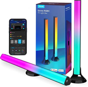 Govee RGBIC Barras de Luz WiFi Inteligente para TV 45-70" - 38cm con Dobles Perlas de Luz, Alexa/Google Assistant, Color Negro