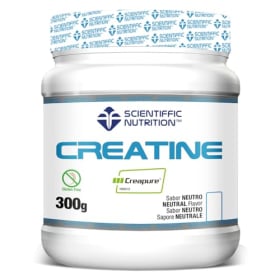 Scientiffic Nutrition - Creatine 100% Creapure: Creatina Monohidratada en Polvo para Aumentar Masa Muscular y Resistencia - 300g