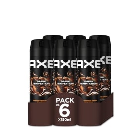 Axe Dark Temptation Desodorante en Spray - 150 ml - Pack de 6 (El embalaje puede variar)