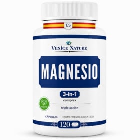Magnesio Complex 400mg Puro Alta Dosis - Citrato + Bisglicinato + Óxido - 120 Cápsulas Vegan