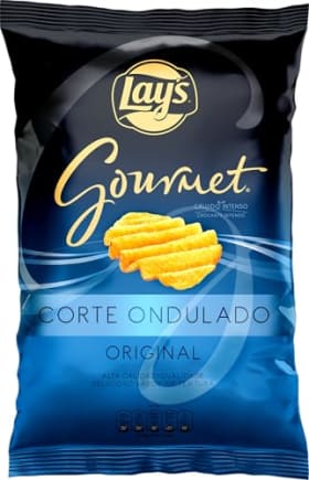 Lay's Gourmet Onduladas - Patatas Fritas con Sal - Bolsa Individual 150g - Aperitivo Crujiente y Sabroso