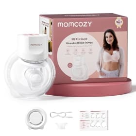Momcozy S12 Pro Quick Sacaleches Eléctrico Manos Libres Inalámbrico - Extracción Eficiente con Brida Híbrida DoubleFit™